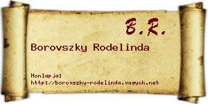 Borovszky Rodelinda névjegykártya